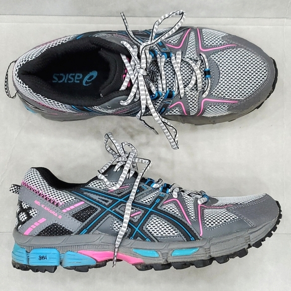 Asics Gel Kahana 8 sneakers women's size 7.5 gray pink mesh running - Picture 1 of 9